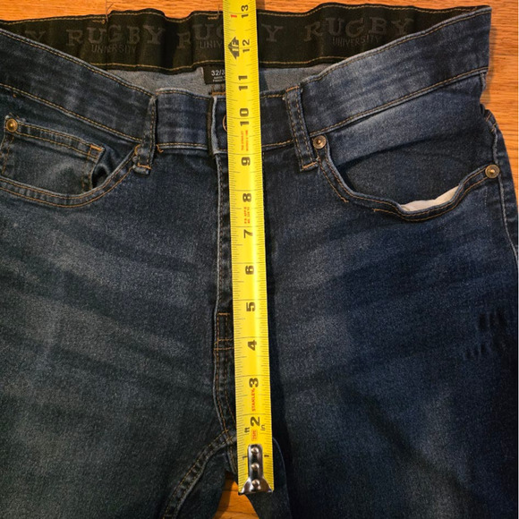 Rugby University Slim Fit Jeans Mens Flex Waist Size 32x32 Stretch Flex Comfort - Picture 5 of 9
